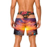 Générique Short de Bain pour Homme à Cordon de Serrage avec Poches Pratiques vêtement décontracté idéal pour la Plage Le Surf et Les activités Sportives Estivales