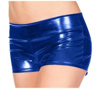 Générique Short de Danse métallique Rave Booty Imitation de sous vêtements Courts pour Femmes légers Blue M