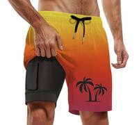 Générique Short de Plage Sportif avec Doublure et Poches pour Hommes, Bermuda de Bain Confortable, Maillot Idéal pour Été, Natation, Surf et Sorties Balnéaires