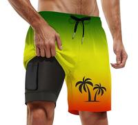Générique Short de Plage Sportif avec Doublure et Poches pour Hommes, Bermuda de Bain Confortable, Maillot Idéal pour Été, Natation, Surf et Sorties Balnéaires