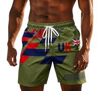Générique Short décontracté et Polyvalent, Extensible dans Les Quatre Sens, Style Britannique Classique, idéal pour Les Vacances d'été et la fête Nationale. (Army Green, XL)