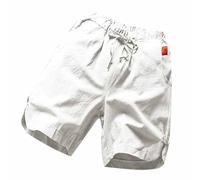 Générique Short Décontracté Homme en Coton Lin Confortable Léger Respirant pour Sortie Quotidienne Plage Vacances Été