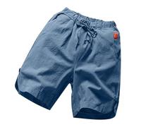 Générique Short Décontracté Homme en Coton Lin Confortable Léger Respirant pour Sortie Quotidienne Plage Vacances Été