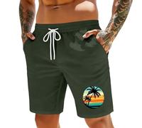 Générique Short Décontracté Homme Léger et Respirant pour Loisirs Extérieurs et d'Été - Confort Optimal et Style Moderne (Dark Green, XL)
