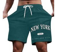 Générique Short décontracté pour Homme pour l'été, idéal pour Le Quotidien et Les Loisirs, avec Un imprimé Lettre Tendance (Dark Green, XXXL)
