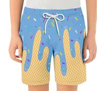 Générique Short d'été pour enfant garçon - Imprimé crème glacée - Taille élastique avec poches - Pyjama d'extérieur - Séchage rapide - Pour tout-petits, adolescents et garçons
