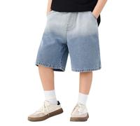 Générique Short Enfant Garçon Baggy Jeans Coton Bermuda décontracté Taille Lastique Cool Shorts Garçons Pantalon Court