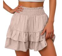 Générique Short Femme Grande Taille Ete, Bermuda Femme Taille Élastique, 2026 Nouveau Pantalon Chic Et Élégant Taille Élastique Pantacourt Décontracté Short Baggy Jambe Largeur Casual Léger Pantalon