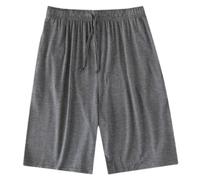 Générique Short Femme Short décontracté Extensible à Taille élastique pour Femme, pour la Course à Pied, Confortable, Doux, Basique, Couleur Unie, mi-Long (Dark Gray, XL)
