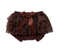 Générique Short Fille - Short en Dentelle Double Maille pour Filles avec Superposition Transparente Douce Et NœUd LéGer Et Confortable Style Jupe Courte à Enfiler pour Enfants IdéAl Au Quotidien