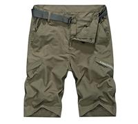 Générique Short Homme Bermuda - Short De Randonnée Cargo Décontracté pour Hommes Extensible dans 4 Directions Léger Été avec Plusieurs Poches 30 46 (avec Ceinture)