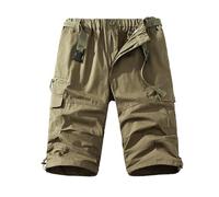 Générique Short Homme Bermuda,Short D'éTé DéContracté à Poches Et Jambe Droite pour Homme Couleur Unie