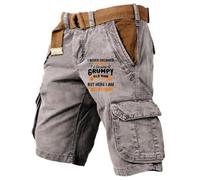 Générique Short Homme Cargo,Short Cargo Homme Imprimé Stylé Poches Multiples Fermeture éClair DéContractéE Coupe Ample IdéAl pour L'éTé Et Les ActivitéS Streetwear Confortable Et LéGer