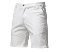 Générique Short Homme Coupe Droite Taille Élastique Pli Structuré Style Uni Décontracté Ligne Ajustée Confort Quotidien Travail Voyage Ville Plage Été