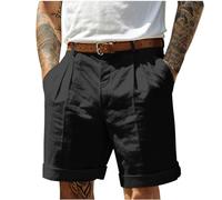 Générique Short Homme Décontracté Coupe Ample Poches Bermuda Latérales Fonctionnelles L'été Short Cargo Coupe Classique Grandes Tailles Disponibles Homme