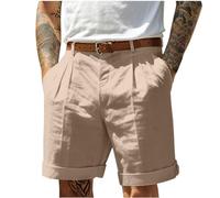 Générique Short Homme Décontracté Coupe Ample Poches Bermuda Latérales Fonctionnelles L'été Short Cargo Coupe Classique Grandes Tailles Disponibles Homme
