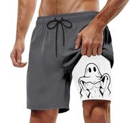 Générique Short Homme Double Couche Plage Imprimé Short Respirant Décontracté Quotidien Pants Décontracté Polyvalent Vacances Pants Ample Confortable Loisir Natation Plage Printemps Été