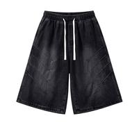 Générique Short Homme Jean - Short décontracté été Homme Sport Double Couche Respirant Coupe Ample idéal Course activités Plein air