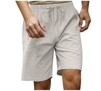 Générique Short Homme, Pantacourt Homme Ceinture Elastique Mini Mode Pantacourt Coton Chino Slim Fit avec Poche Course Comfort Sportswear Vêtements Gris Clair 5XL