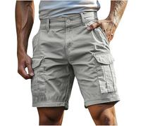 Générique Short Homme,Short Blanc,Style décontracté et Bien ajusté Convenant aux Moments Libres, extérieurs et Repos_1