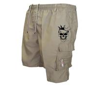 Générique Short Homme, Short Homme Blanc, Short Décontracté Vintage Motif Rétro Coupe Loose Idéal pour Vacances D'été Maillot de Bain Jogging