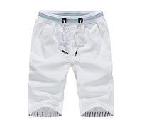 Générique Short Homme Sport Running Basket Bermuda Travail Plage Baggy Pantalon Leger Ete Pants Cargo Coton Fitness Grande Taille Survêtements De Randonnée Blanc ICY Shorts Et Bermudas Elastique Foot