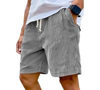 Générique Short Homme Velours Côtelé Bermuda avec Poches Été Plage Cargo Shorts et Bermudas Taille Elastique Short Couleur Unie Baggy Pantacourt Décontracté