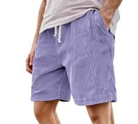 Générique Short Homme Velours Côtelé Bermuda avec Poches Été Plage Cargo Shorts et Bermudas Taille Elastique Short Couleur Unie Baggy Pantacourt Décontracté