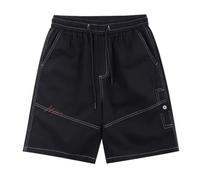 Générique Short pour Hommes - Shorts pour Hommes Short de Travail décontracté Cinq pièces à Grandes Poches pour Homme Style rétro été