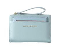 Générique Short Zipper Wallet, Lightweight Credit Card Wallet with Lanyard, 4.92x3.54x0.98 inches Stylish Compact Multi Functional Coin Purse, Large Capacity for Important Notes and Cash