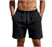 Générique Shorts Amples décontractés pour Hommes, Style Plage hawaïenne, été Portefeuille en Cuir Homme (L)