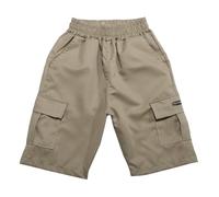 Générique Shorts Cargo pour garçons et Enfants, Shorts Amples et Extensibles décontractés pour Jeunes garçons, Bas Cargo d'extérieur (Brown, 10-11 Years)