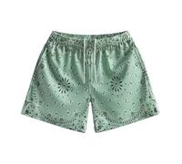 Générique Shorts De Loisirs Bohemian avec Cordon De Serrage Et Poches Fonctionnel Bermudas en Tissu Souple Confort Optimal Résistant Pantalon Mi-Long Bouffant Décontracté Polyvalent Pantalon Court