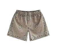 Générique Shorts De Loisirs Bohemian avec Cordon De Serrage Et Poches Fonctionnel Bermudas en Tissu Souple Confort Optimal Résistant Pantalon Mi-Long Bouffant Décontracté Polyvalent Pantalon Court