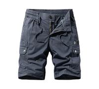 Générique Shorts De RandonnéE Homme,Short DéContracté, Confortable, Taille éLastique, Jambe Droite, pour L'ExtéRieur, La Marche, La Maison, La DéTente, L'éTé, LéGer, Respirant, avec Poches (Grey, 30)