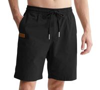 Générique Shorts DE Travail Short DéContracté Homme Coupe Droite ÉLéGant pour Toutes Saisons Confortable Et Polyvalent Quotidien Shorts DE VéLo à Coupe LâChe Hommes (Black, XXL)