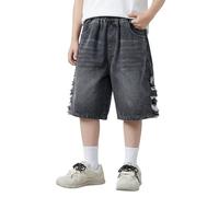 Générique Shorts Et Bermudas GarçOn Short Ado Garcon, à Taille ÉLastique Baggy Ample Cargo Denim Shorts pour L'éTé, Denim Pantacourt Streetwear Outdoor