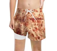Générique Shorts et Bermudas Garçon, Short Halloween pour Garçon à Thème Sanguinaire avec Design Double Couche Idéal pour Fêtes Costumées et Événements Coupe Confortable Enfants de 5 à 16 Ans