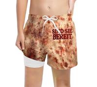Générique Shorts et Bermudas Garçon, Short Halloween pour Garçon à Thème Sanguinaire avec Design Double Couche Idéal pour Fêtes Costumées et Événements Coupe Confortable Enfants de 5 à 16 Ans