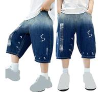 Générique Shorts Et Bermudas GarçOn Short Jean Garcon Taille ÉLastique Short Baggy Denim Cargo Enfant Pantalon Court Bermuda ÉTé avec Poches Streetwear