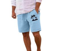 Générique Shorts Homme Été Short d'été décontracté imprimé, Confortable et Respirant, idéal pour la Plage et Les activités de Plein air. (Blue, XXXXXL)