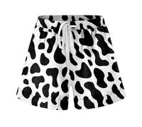 Générique Shorty Femme Coton, Pantalon Court Large Femme,Décontracté Tendance avec Imprimé Intégral Haute Élastique Doux et Respirant pour Un Confort Optimal Shorty Pantacourt Pantalons