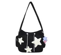 Générique Shoulder Bag, Tote Purse, Large Capacity Design with Star Pattern, Portable Messenger Style, Shoulder Storage for Girt, Travel, School, Casual Outings, 14.96x12.6x4.72 Inches