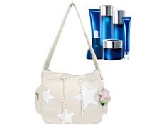 Générique Shoulder Bag, Tote Purse, Large Capacity Design with Star Pattern, Portable Messenger Style, Shoulder Storage for Girt, Travel, School, Casual Outings, 14.96x12.6x4.72 Inches