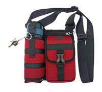 Générique Shoulder Bags with Water Bottle Holder,Men's Crossbody Purse for Workout Going Out,Small Multi Compartment Backpacks (Red)
