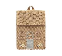 Générique Shoulder Straw Woven Bag, Beach Handbag, 6.3x3.15x8.66 Inches Small Hand-Carrying Backpack for Travel, Beach Trips, Casual Outings, Everyday Use, Vacations, and Lightweight Carrying