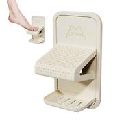 Générique Shower Foot Rest - PP 21.5x11x9.2cm | Leg Shaving Footstool with Tray, Wall Bathroom Accessory for Metal, Glass, Marble Surfaces in Apartment, Hotel, RV Any Setting.