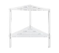 Générique Shower Foot Rest, Triangle Bath Stool, Corner Shower Caddy, Waterproof Acrylic Seat, Stable Double-Tier Design, Bathroom Bedroom Indoor Use, 11.81x12.2x12.2 inches Clear 1 Piece