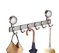 Générique Shower Hook - Space Aluminum, 18.98x4.53x1.77in Hooks Holder Scratch-Free Support | Suction Cup Removable Wall-Mount Clothes Rack, Towel Hook Rack For Bathroom, Bedroom, Kitchen, Wardrobe