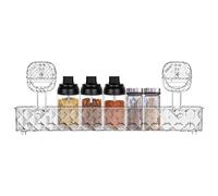 Générique Shower Organizer Suction Cup, Bathroom Shelves Basket Storage, Space-Saving Wall Holder for Shampoo, Kitchen and Living Room Organizer Solutio White, Gray